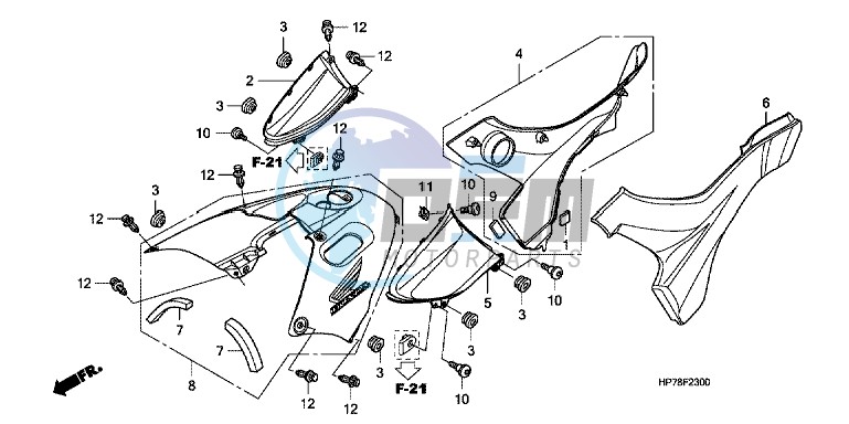 SIDE COVER/TANK COVER