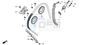 CBR600F3 drawing CAM CHAIN/TENSIONER (2)