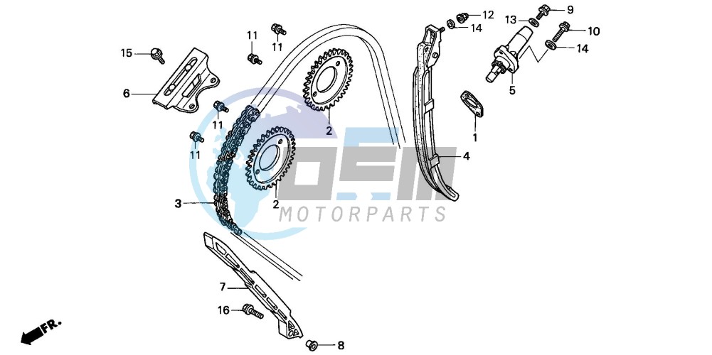 CAM CHAIN/TENSIONER (2)