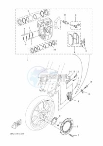 YZF125-A YZF-R125 (BGV3) drawing FRONT BRAKE CALIPER