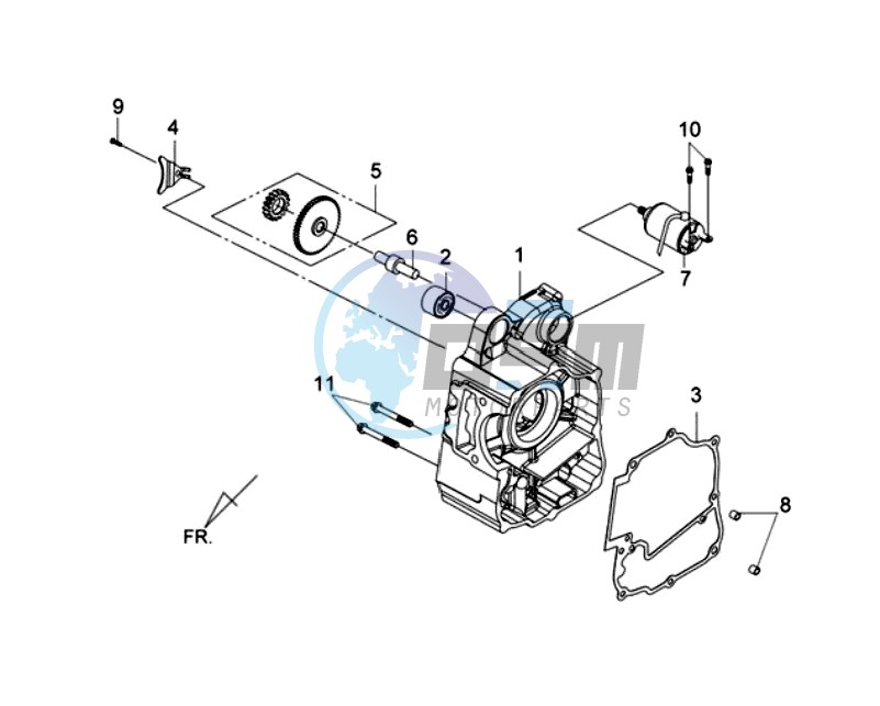 CRANKCASE RIGHT / START MOTOR