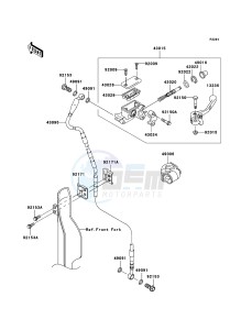 KX450F KX450D6F EU drawing Front Master Cylinder