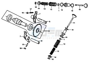 ATTILA - 125 cc drawing CAMSHAFT-VALVE