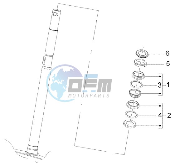 Steering bearing ball tracks