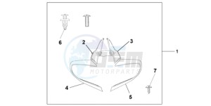 ST1300A9 France - (F / ABS CMF MME) drawing MIRROR DEFLECTOR