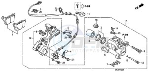 CBR600RAA UK - (E / ABS) drawing REAR BRAKE CALIPER (CBR600RA)