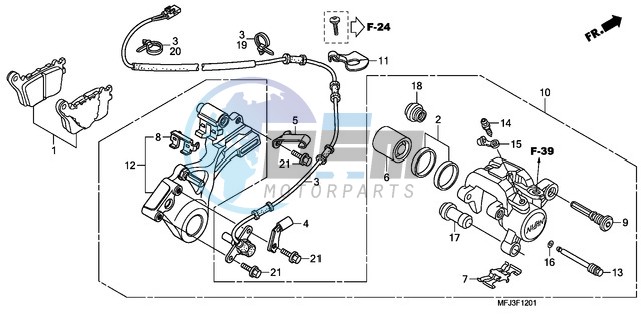 REAR BRAKE CALIPER (CBR600RA)