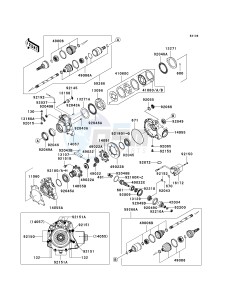 KVF 750 D [BRUTE FORCE 750 4X4I] (D8F-D9F) D9F drawing DRIVE SHAFT-FRONT