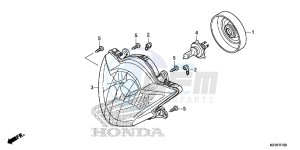 SH125AE SH125A UK - (E) drawing HEADLIGHT