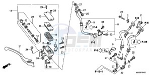 NC700XDD NC700X Dual Cluth ABS 2ED - (2ED) drawing FR. BRAKE MASTER CYLINDER (NC700XA/ XD)