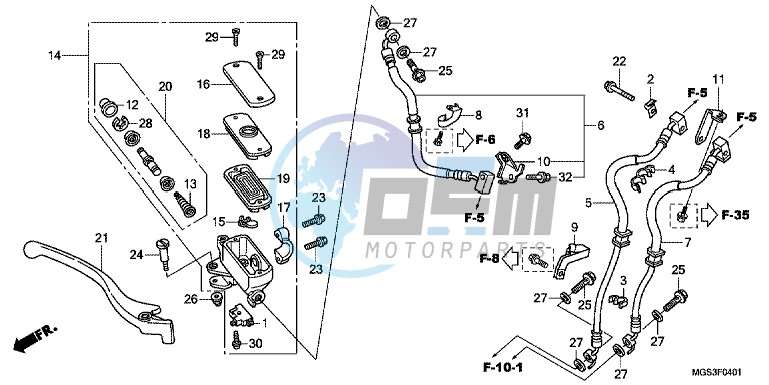 FR. BRAKE MASTER CYLINDER (NC700XA/ XD)