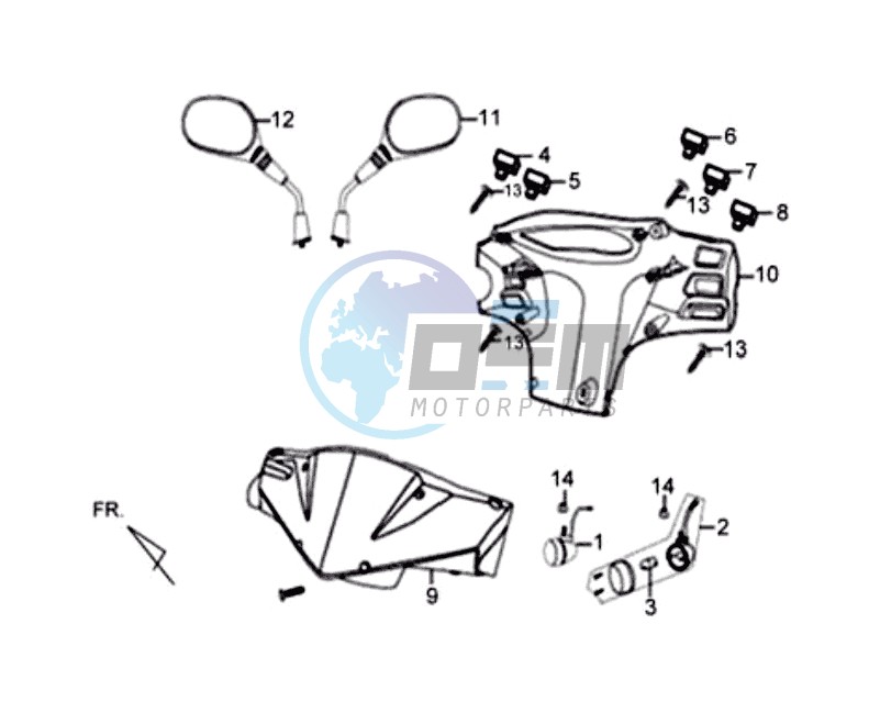 HEAD LIGHT COVER / MIRRORS / CONTROLS