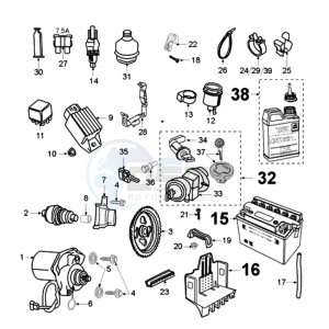 JETFORCE 50 R DARK SIDE drawing ELECTRIC PART