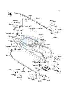 JET SKI 800 SX-R JS800A8F FR drawing Hull