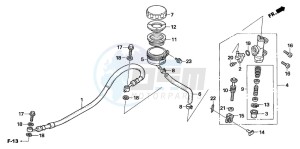 CBF600SA drawing REAR BRAKE MASTER CYLINDER (CBF600S6/N6)