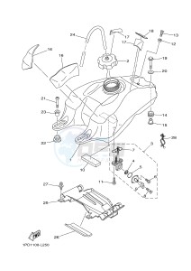 YFZ450 YFZ450B (1PD2 1PD3 1PD1) drawing FUEL TANK