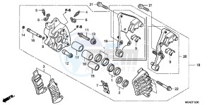 GL1800G GOLDWING 2ED drawing RIGHT FRONT BRAKE CALIPER (ABS)