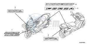 NSS300AD Forza E drawing MARK/ EMBLEM