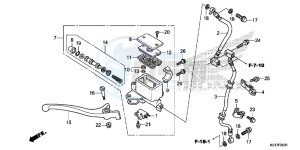 SH125AD SH125i UK - (E) drawing FRONT BRAKE MASTER CYLINDER ( SH125A,AD/ SH150A,AD)