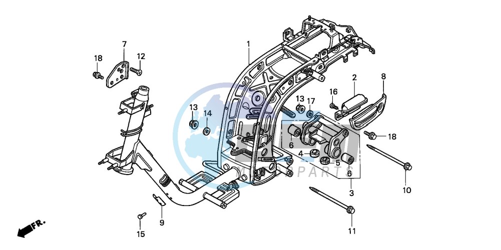 FRAME BODY (NH80MDR/MSR)