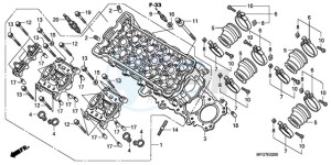 CB600FA9 France - (F / ABS CMF) drawing CYLINDER HEAD