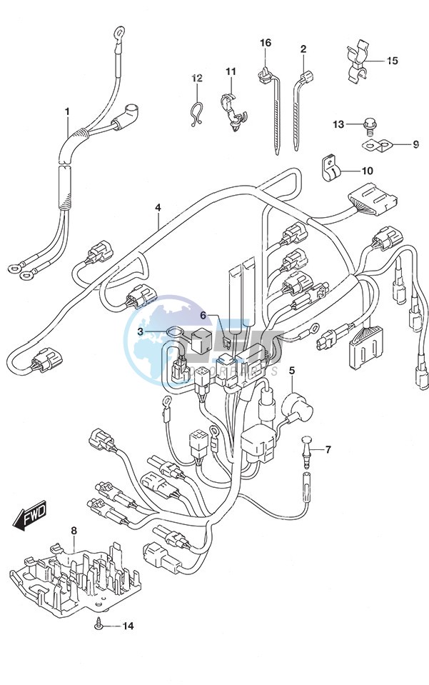 Harness Tiller Handle w/Power Tilt