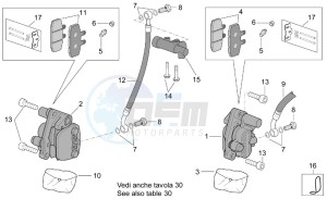 Scarabeo 500 drawing Front brake caliper