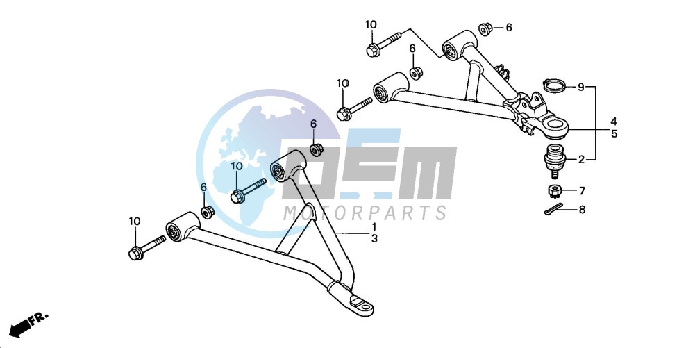 FRONT ARM (TRX350TM/TE)