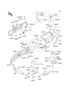 KAF 950 B [MULE 3010 DIESEL 4X4] (B2-B3) [MULE 3010 DIESEL 4X4] drawing FRAME FITTINGS