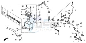 TRX350TM FOURTRAX 350 drawing FR. BRAKE MASTER CYLINDER