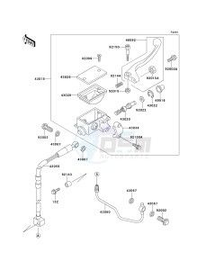 KLX 650 D [KLX650R] (D1) [KLX650R] drawing FRONT MASTER CYLINDER