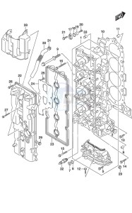 DF 175 drawing Cylinder Head