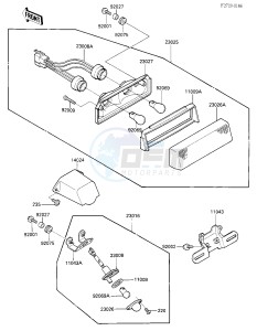 ZX 900 A [NINJA] (A3) NINJA 900 drawing TAILLIGHT