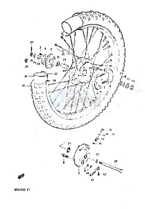 DR125S (Z-D) drawing FRONT WHEEL