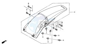 CRF450R drawing REAR FENDER