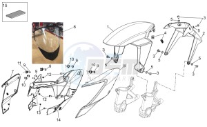 Shiver 750 PA (AA, JP, MAL, T) drawing Front body - Front mudguard