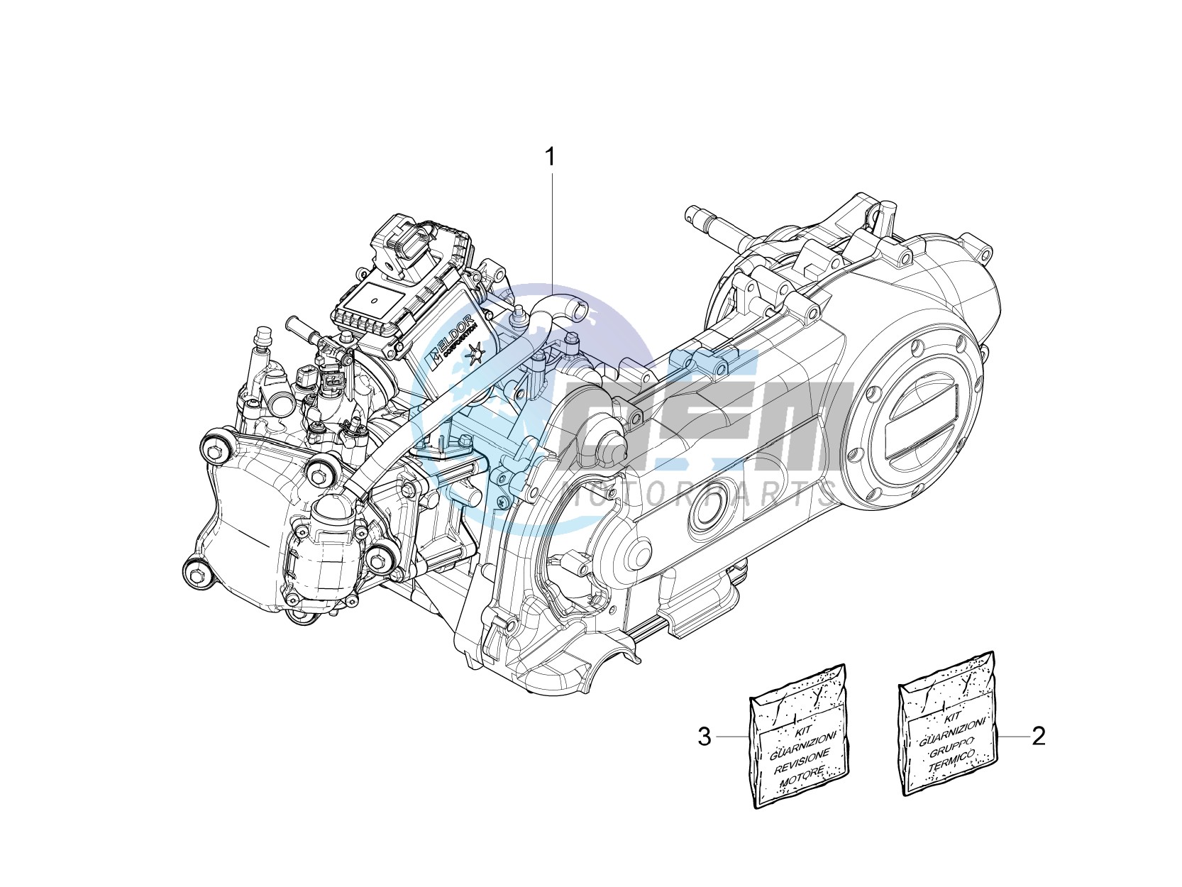 Engine, assembly