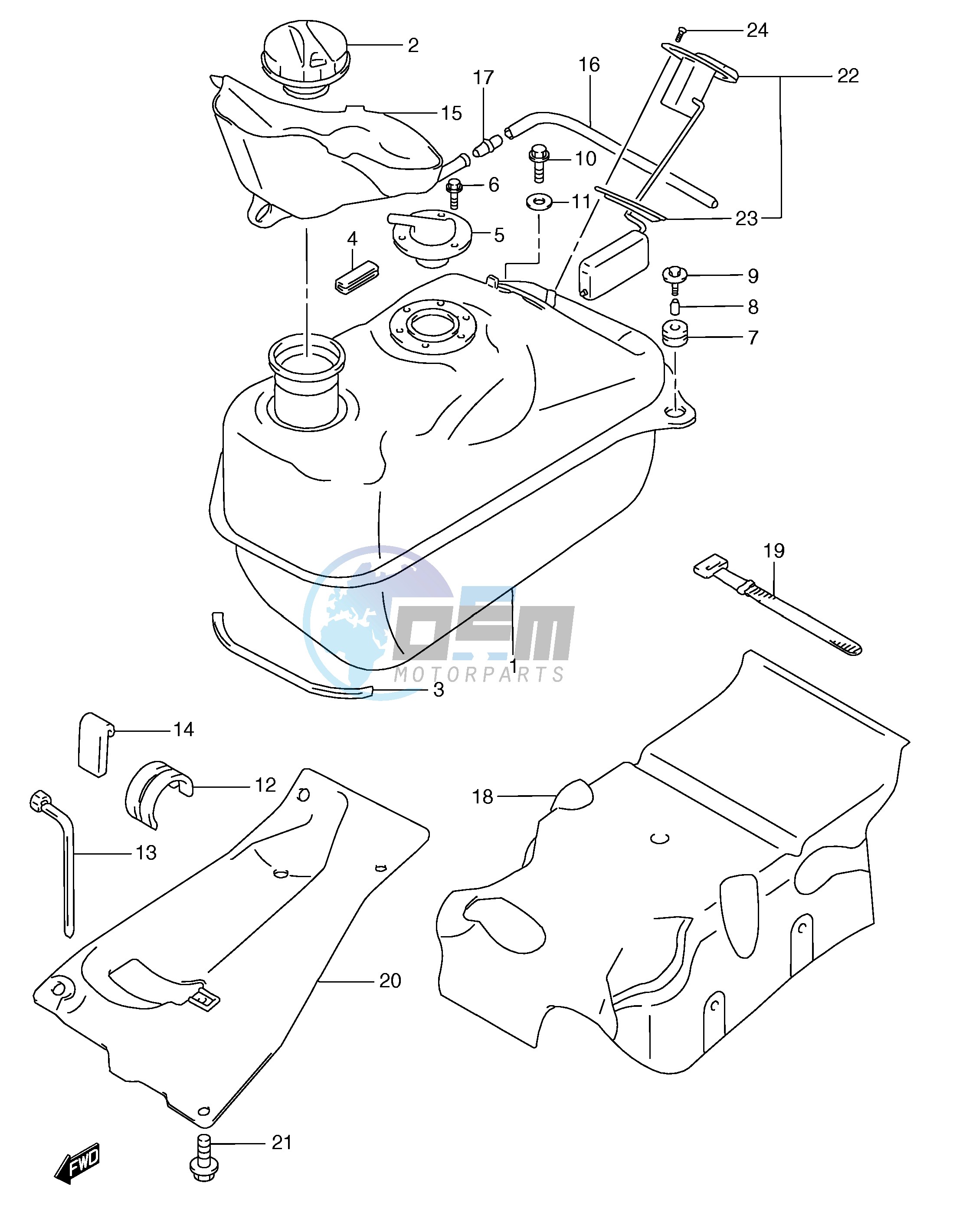 FUEL TANK (MODEL W X Y)