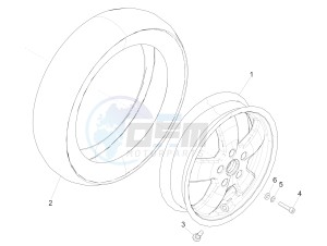 GTS 300 SUPER HPE 4T 4V IE ABS E4 (NAFTA) drawing Front wheel