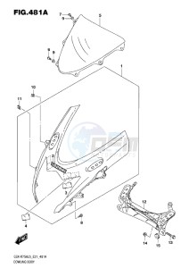 GSX-R750 drawing COWLING BODY L5