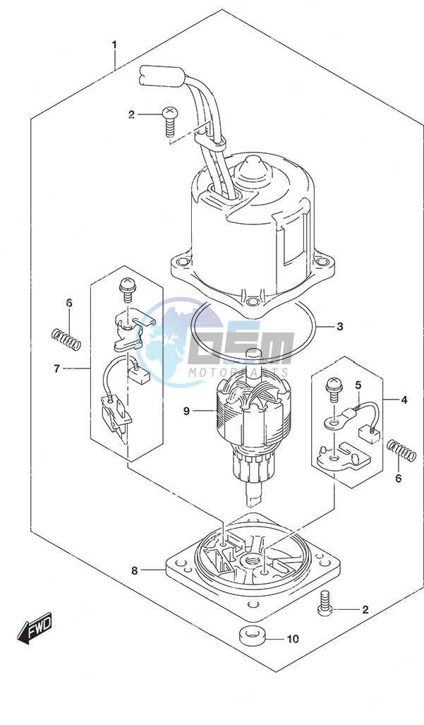 PTT Motor w/Transom (X) & (XX)