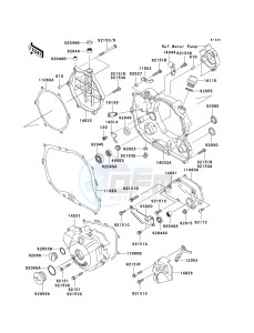 KLX 300 A [KLX300R] (A6F-A7A) A6F drawing ENGINE COVER-- S- -