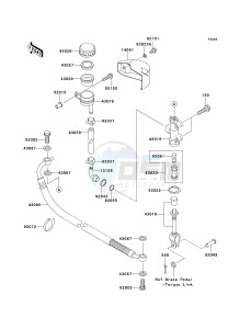 VN 1500 L [VULCAN 1500 NOMAD FI] (L5) [VULCAN 1500 NOMAD FI] drawing REAR MASTER CYLINDER