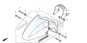 FJS600D 400 SILVER WING drawing FRONT FENDER (FJS600D7/FJS600A)