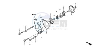 CRF250R drawing WATER PUMP