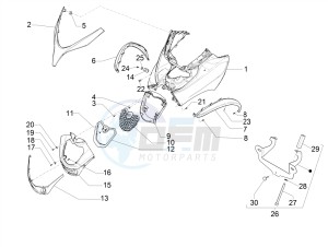 MP3 500 MAXI SPORT BUSINESS ADVANCED E4 ABS (EMEA) drawing Front shield