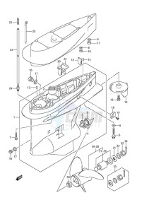 DF 225 drawing Gear Case (C/R)