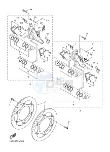 FJR1300A FJR1300A ABS (1MCG 1MCH) drawing FRONT BRAKE CALIPER