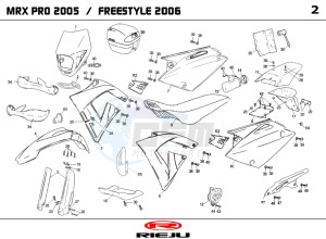 MRX-50-FREESTYLE-BLUE drawing COWLING