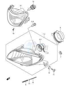 LT-A700X (E17) drawing HEADLAMP